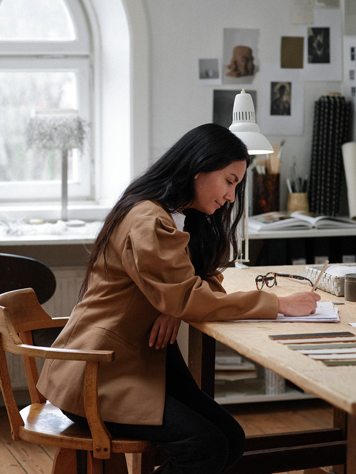 Designer sketching in the H&M studio.